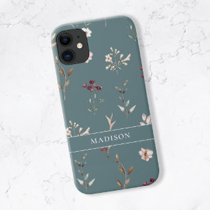 Wildflower Botanische Bloemen Gepersonaliseerd iPhone 11 Hoesje