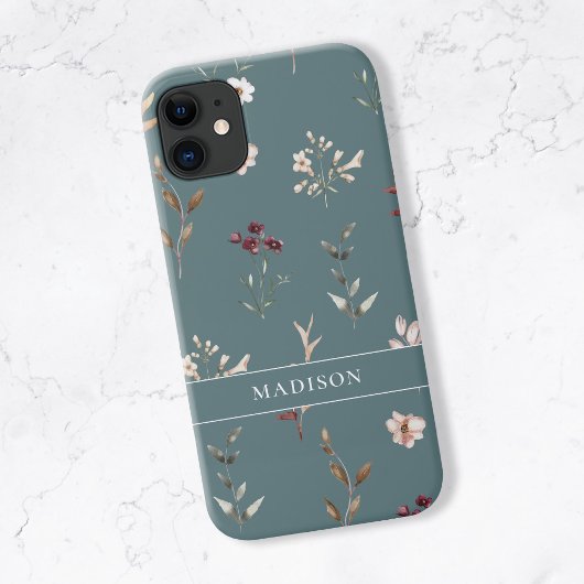 Wildflower Botanische Bloemen Gepersonaliseerd Case-Mate iPhone Case