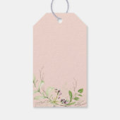 Wildflower botanische bruiloft welkomsttas cadeaulabel (Achterkant)