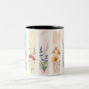 Wildflower Botanische Koffiemok Lavendel Daisy Tweekleurige Koffiemok