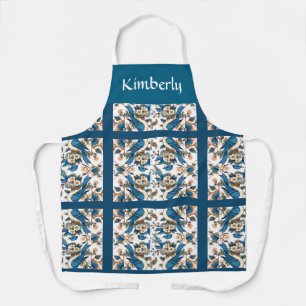 Wildflower Botanische Vogel Tuin Naamprint Schort