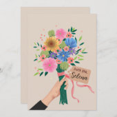 Wildflower Bouquet Feestdagenkaart (Voorkant / Achterkant)