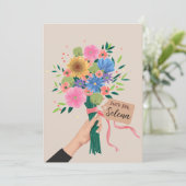 Wildflower Bouquet Feestdagenkaart (Staand voorkant)