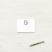 Wildflower Bouquet Monogram Post-it® Notes (Op bureau)