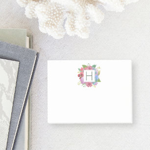 Wildflower Bouquet Monogram Post-it® Notes
