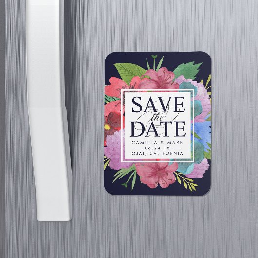 Wildflower Bouquet Save the Date Magneet