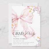 Wildflower & Bow Graduation Invitation (Devant)