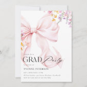 Wildflower & Bow Graduation Invitation (Devant)