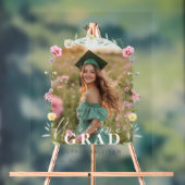 Wildflower Bow Graduation party Photo Welcome (Neutre)