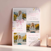 Wildflower & Bows Graduation Invitation