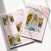 Wildflower & Bows Graduation Invitation