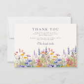 Wildflower Bridal Shower Bedankkaart (Voorkant)