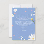 Wildflower Bridal Shower Bedankkaart (Achterkant)