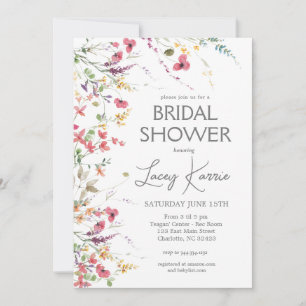 Wildflower Bridal Shower uitnodiging, Boho Floral Kaart