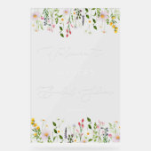 Wildflower bridal shower white Welcome (Recto)