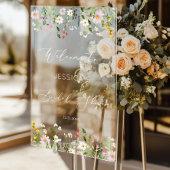 Wildflower bridal shower white Welcome