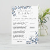 Wildflower bruid & bruidegom trivia vrijgezellenfe aankondiging (Staand voorkant)