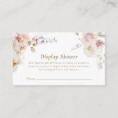 Wildflower Bruids Display Douche Informatiekaartje (Voorkant)