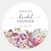 Wildflower Bruidschapsfeest Sticker (Voorkant)