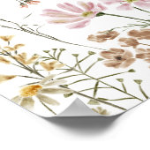 Wildflower Bruidsfeest Welcome Bord In Bloei Poster (Hoek)