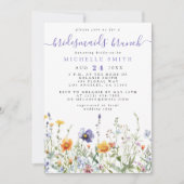 Wildflower bruidsmeisjes brunch kaart (Voorkant)