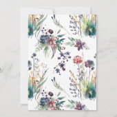Wildflower bruiloft Bewaar de datum Kaart (Achterkant)