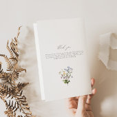 Wildflower bruiloft boekje programma Floral gevouw