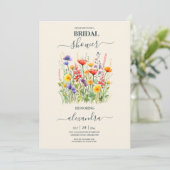 Wildflower bruiloft Boho Country Vrijgezellenfeest Kaart (Staand voorkant)