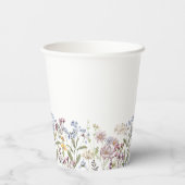 Wildflower bruiloft gepersonaliseerde papier cup b papieren bekers (Achterkant)