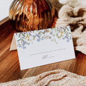 Wildflower bruiloft gevouwen plaats kaart Boho Flo