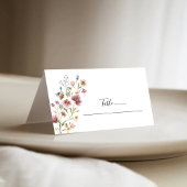 Wildflower Bruiloft Gevouwen Plaats Kaarten