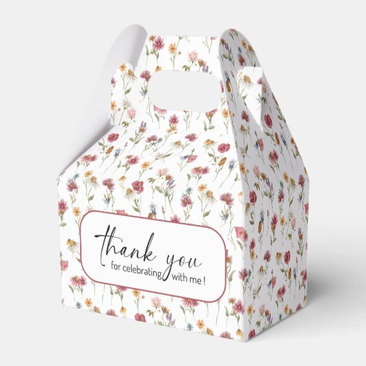 Wildflower bruiloft gunst box bedankdoosjes (Achterkant)