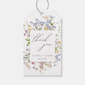Wildflower bruiloft gunst Label dank u Floral Boho Cadeaulabel (Voorkant)
