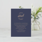 Wildflower bruiloft invoegen informatiekaartje (Staand voorkant)