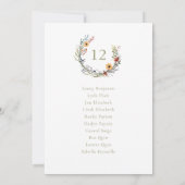 Wildflower bruiloft krans kaart (Achterkant)