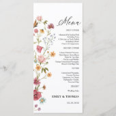 Wildflower Bruiloft Menu (Voorkant)