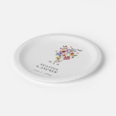 Wildflower bruiloft papier Bord (Gekanteld)