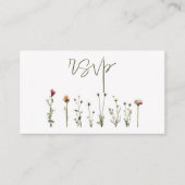 Wildflower bruiloft rsvp informatiekaartje (Voorkant)