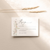 Wildflower bruiloft RSVP Kaart Sjabloon