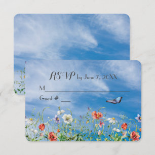 Wildflower Bruiloft RSVP Kaartje
