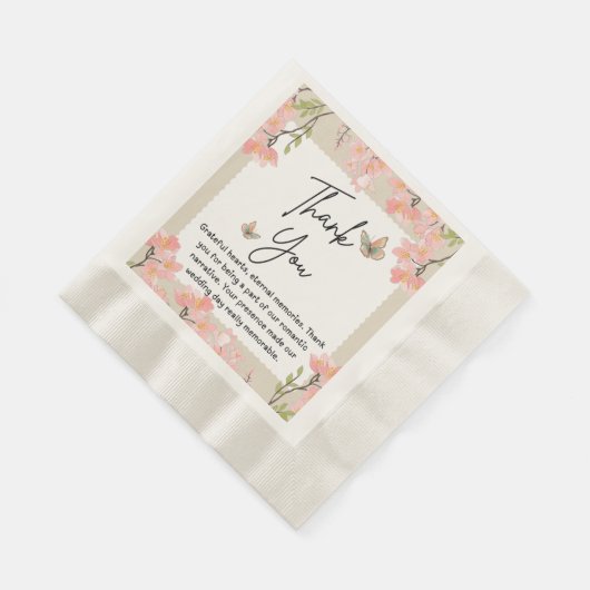 Wildflower bruiloft servet (Hoek)