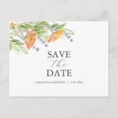 Wildflower bruiloft thema Bewaar de datum Briefkaart (Voorkant)