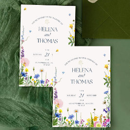 Wildflower bruiloft uitnodigingen