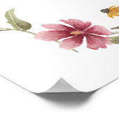 Wildflower Bruiloft Welkom Bord Poster (Hoek)