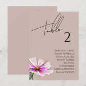 Wildflower bruiloft zitgrafiek Kaart (Voorkant / Achterkant)