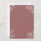 Wildflower Bruin Wide Weddenschap Kaart (Achterkant)