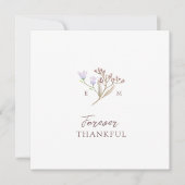 Wildflower bruine val bruiloft foto QR code link Bedankkaart (Voorkant)