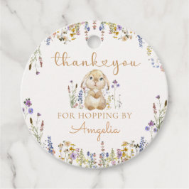 Wildflower Bunny Konijn Verjaardagsgunst Tags Bedankjes Labels