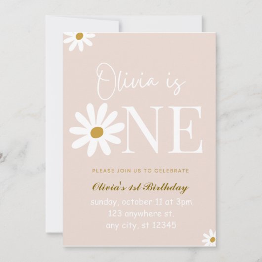 Wildflower Bunny uitnodiging (Voorkant)