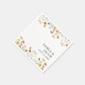 Wildflower Butterflies Boho Wedding Servet (Hoek)